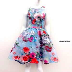 AUDITIONS BACKLESS FLORAL CRINOLINE DRESS WOMEN COLOR MULTI SIZE M